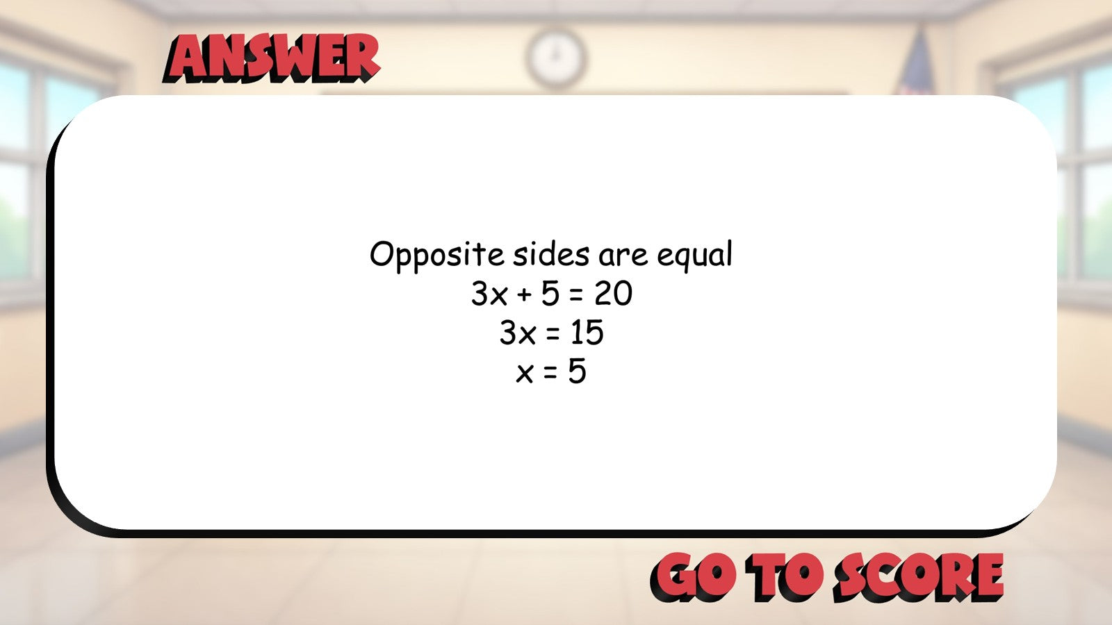 Classify Parallelograms BIG TERRIBLE GAME - No Prep Geometry Math Review