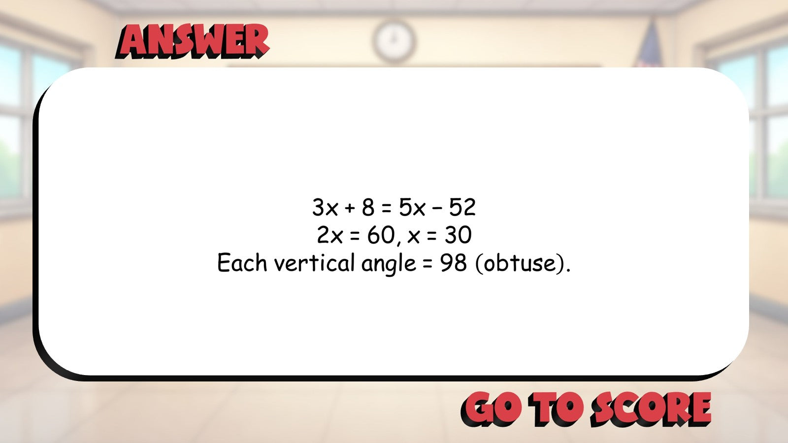 Angle Pairs BIG TERRIBLE GAME - No Prep Geometry Math Review Activity