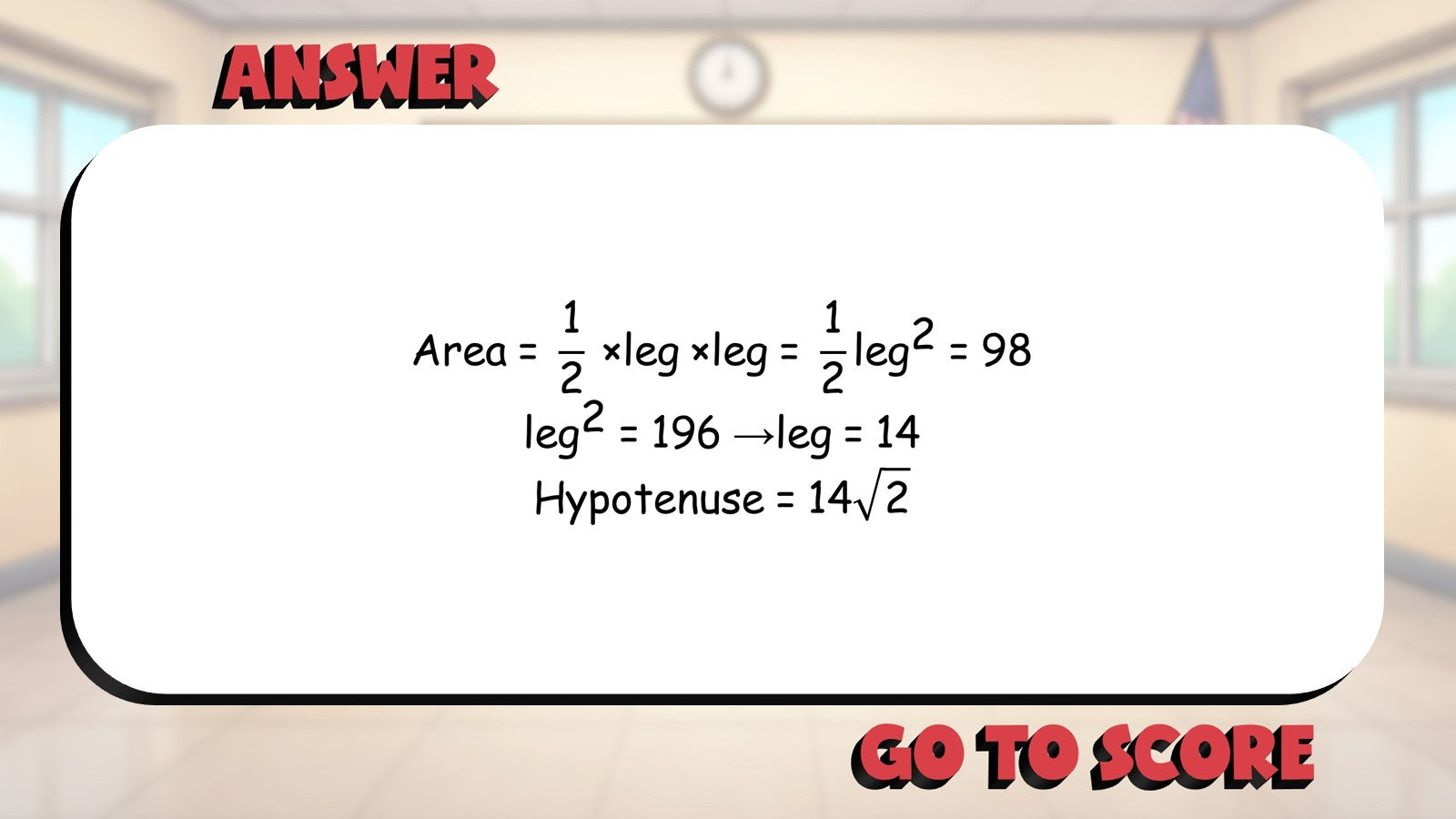 Special Right Triangles BIG TERRIBLE GAME - No Prep Geometry Math Review
