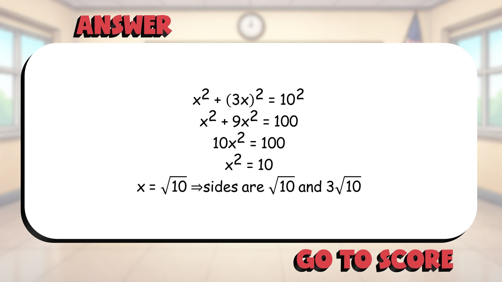 Pythagorean Theorem BIG TERRIBLE GAME - No Prep Geometry Math Review Activity