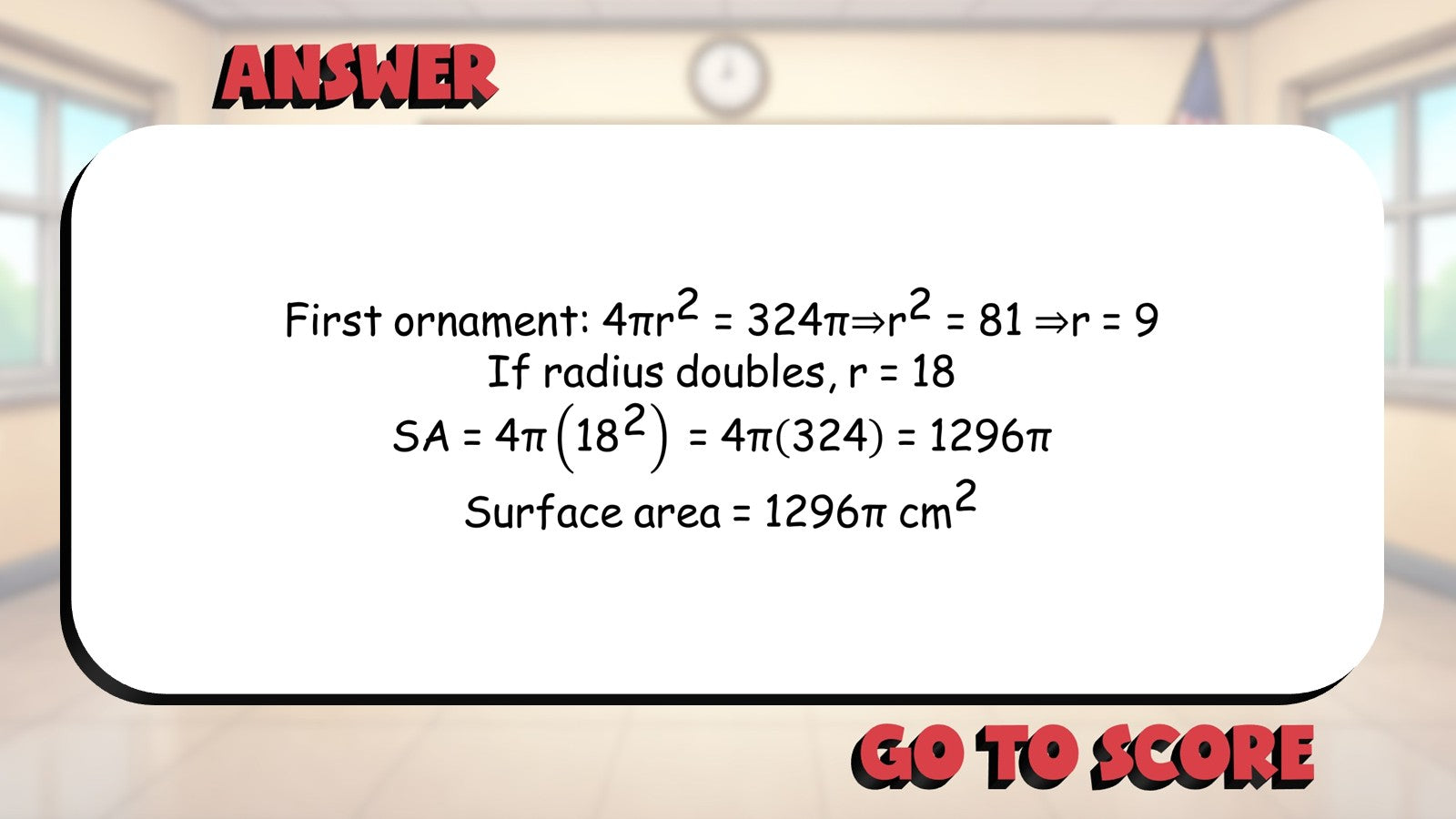 Surface Area of Spheres BIG TERRIBLE GAME - No Prep Geometry Math Review