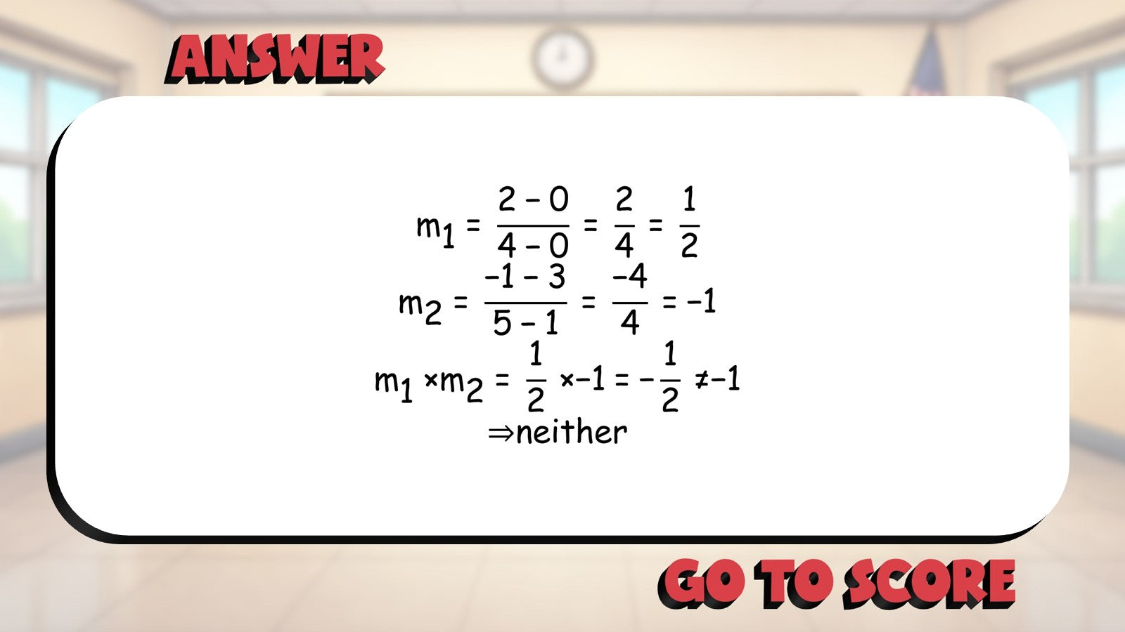 Slopes & Line Relationships BIG TERRIBLE GAME - No Prep Geometry Math Review
