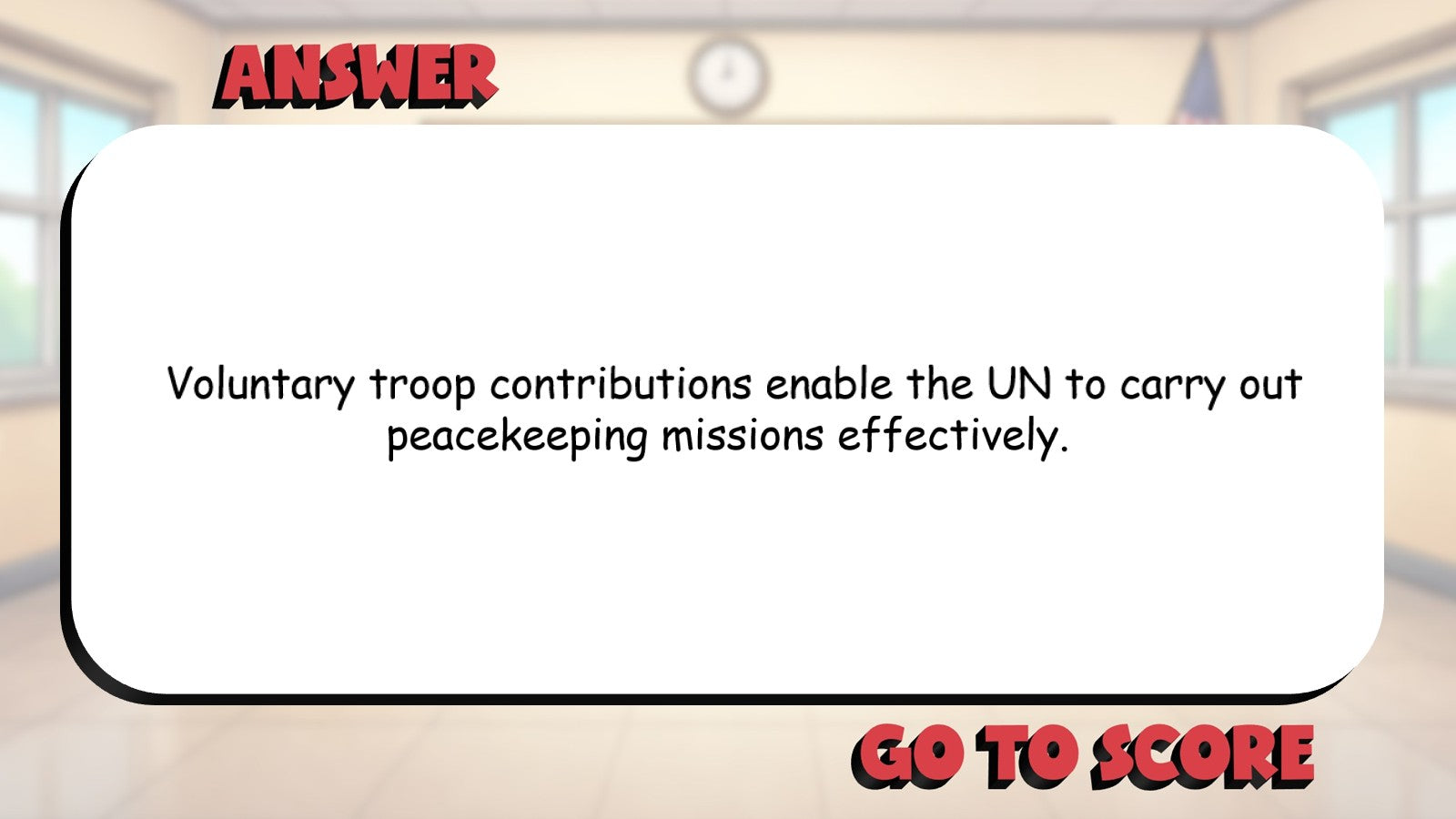 United Nations BIG TERRIBLE GAME - No Prep Civics Review Activity