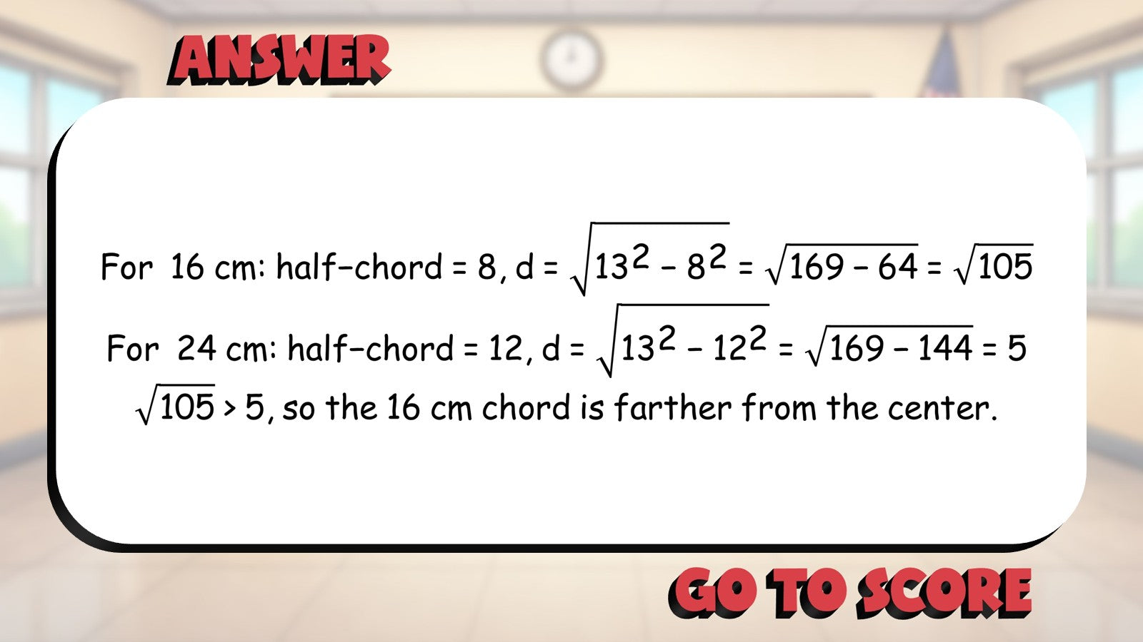 Chords BIG TERRIBLE GAME - No Prep Geometry Math Review Activity