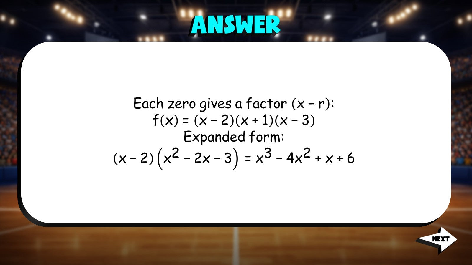 Zeros and Factors TRASHKETBALL Math Game - No Prep Algebra 2 Review Activity