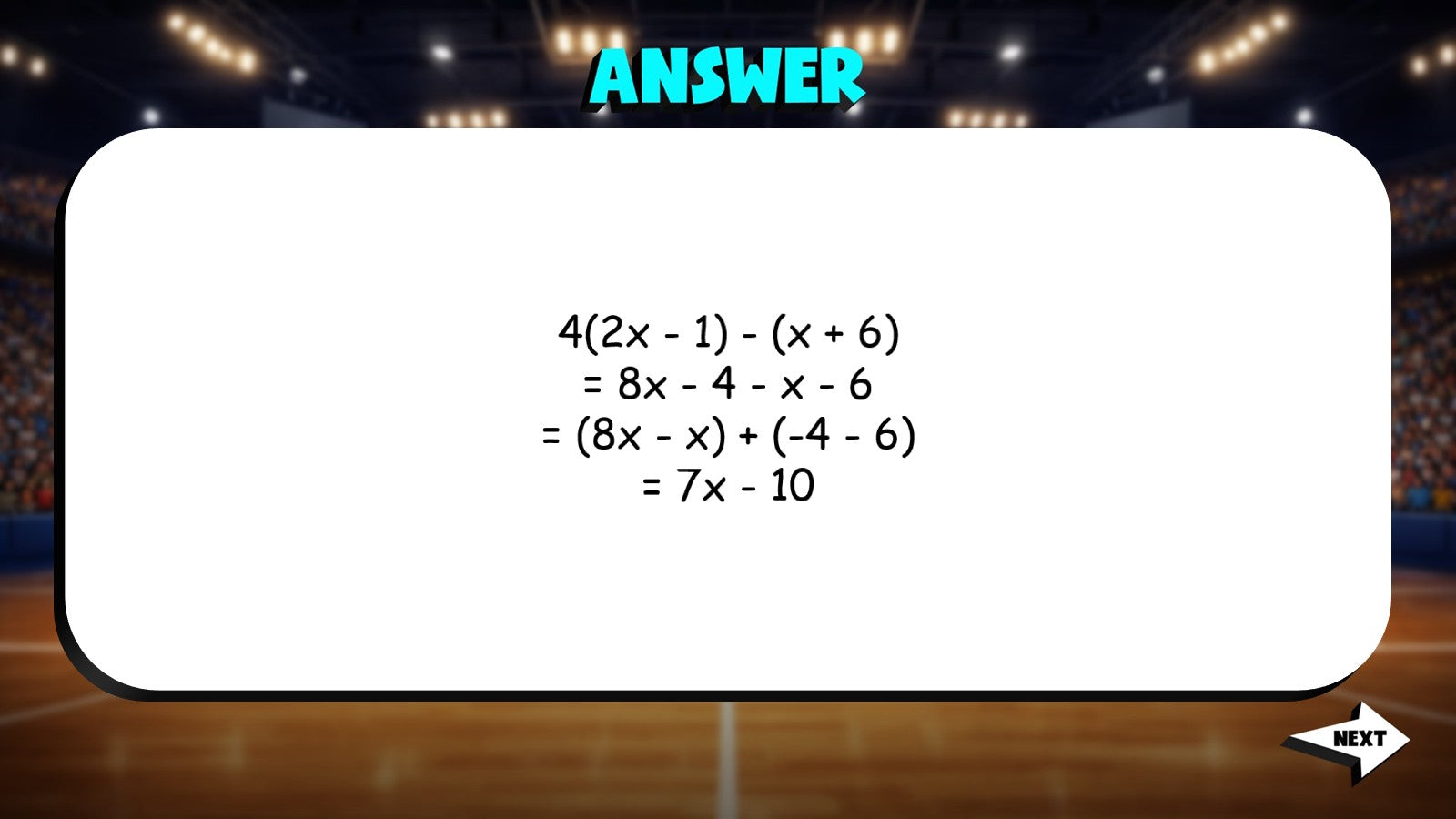 Simplify Complex Expressions TRASHKETBALL Math Game - No Prep Grade 7 Review