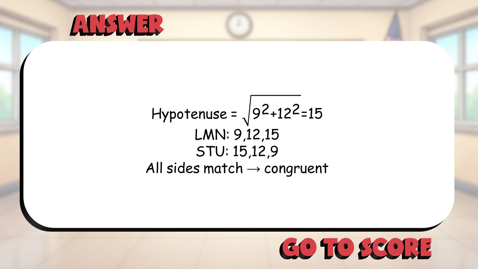 SSS Congruence BIG TERRIBLE GAME - No Prep Geometry Math Review Activity