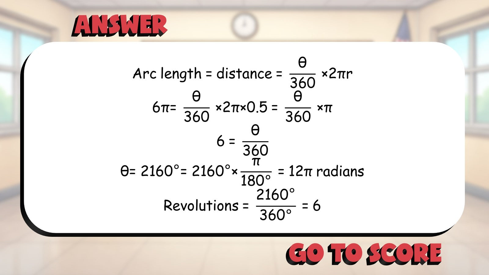 Arc Length BIG TERRIBLE GAME - No Prep Geometry Math Review Activity