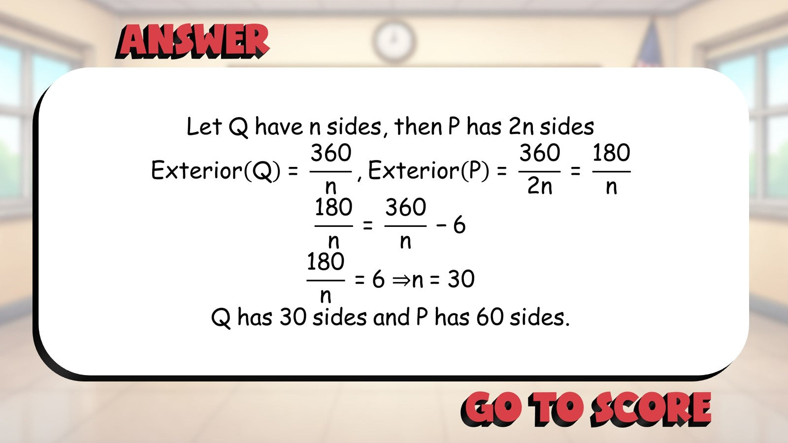 Exterior Angle Sum BIG TERRIBLE GAME - No Prep Geometry Math Review Activity