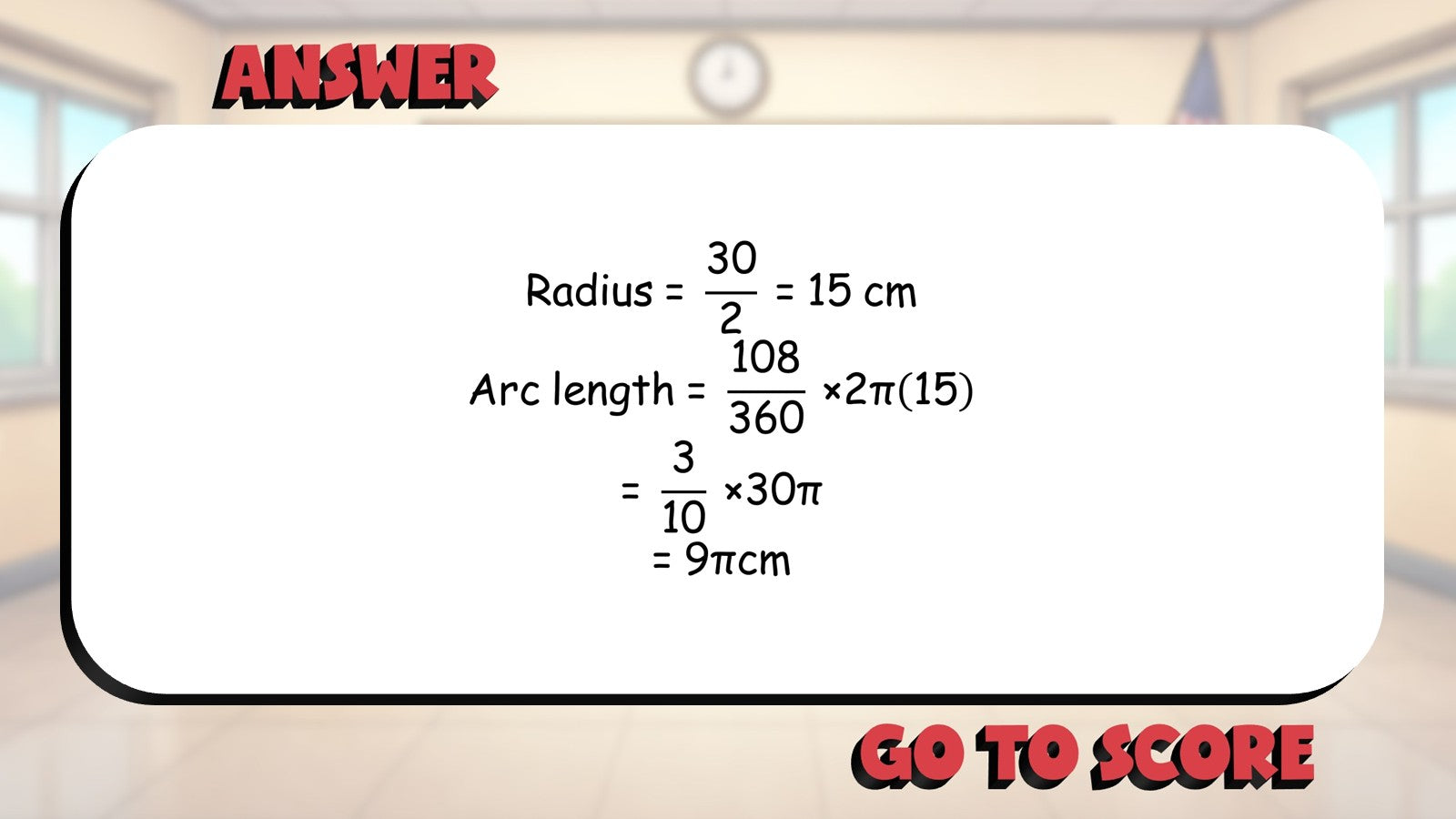 Arcs and Arc Length BIG TERRIBLE GAME - No Prep Geometry Math Review Activity