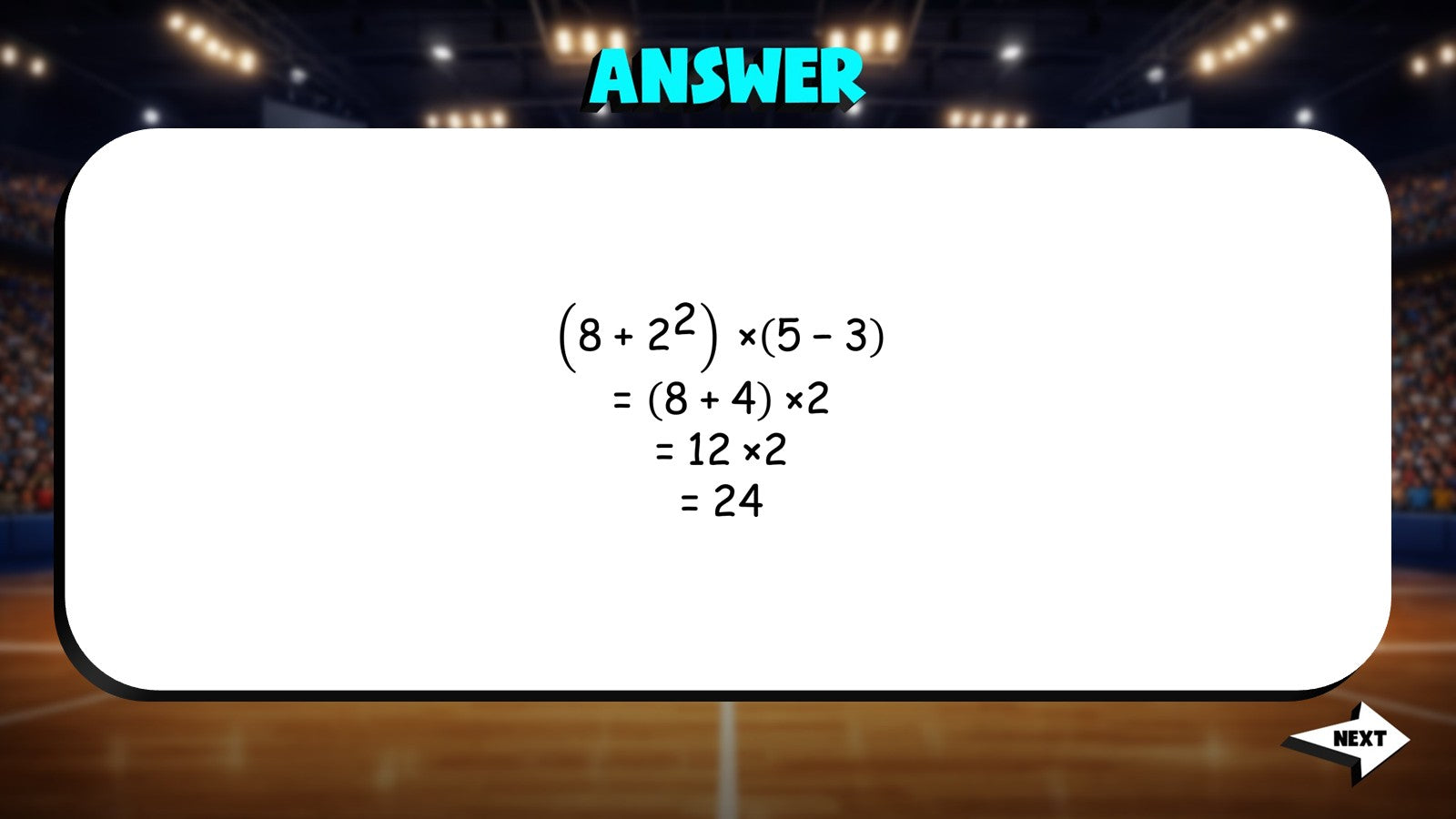Expressions w Parentheses & Exponents TRASHKETBALL Math Game - No Prep Algebra 1