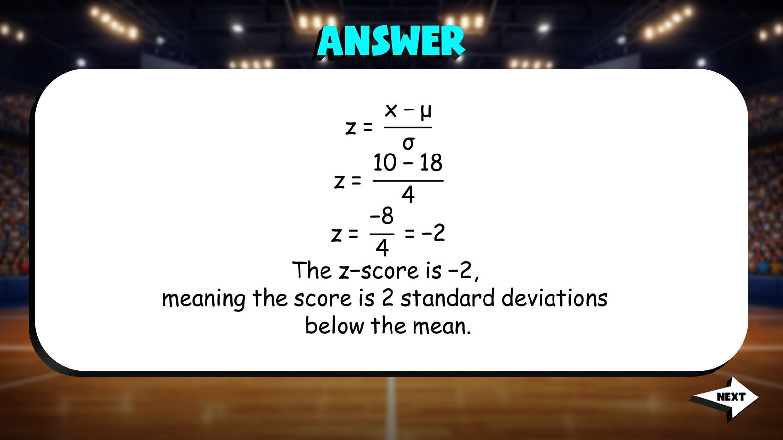Z Scores TRASHKETBALL Math Game - No Prep Algebra 2 Review Activity