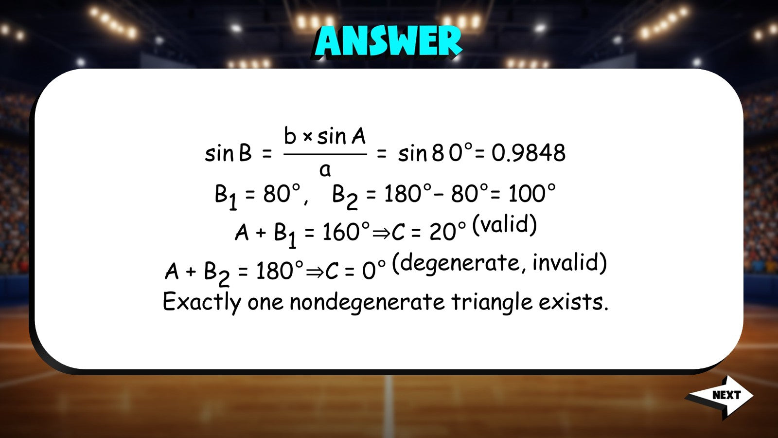 Law of Sines Ambiguous Case (SSA) TRASHKETBALL Math Game - No Prep Algebra 2
