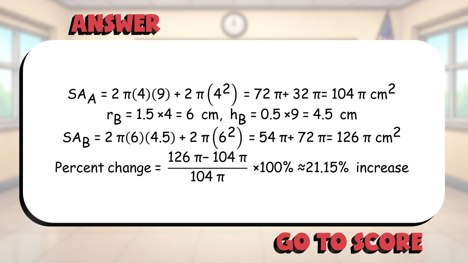 Surface Area of Cylinders BIG TERRIBLE GAME - No Prep Geometry Math Review