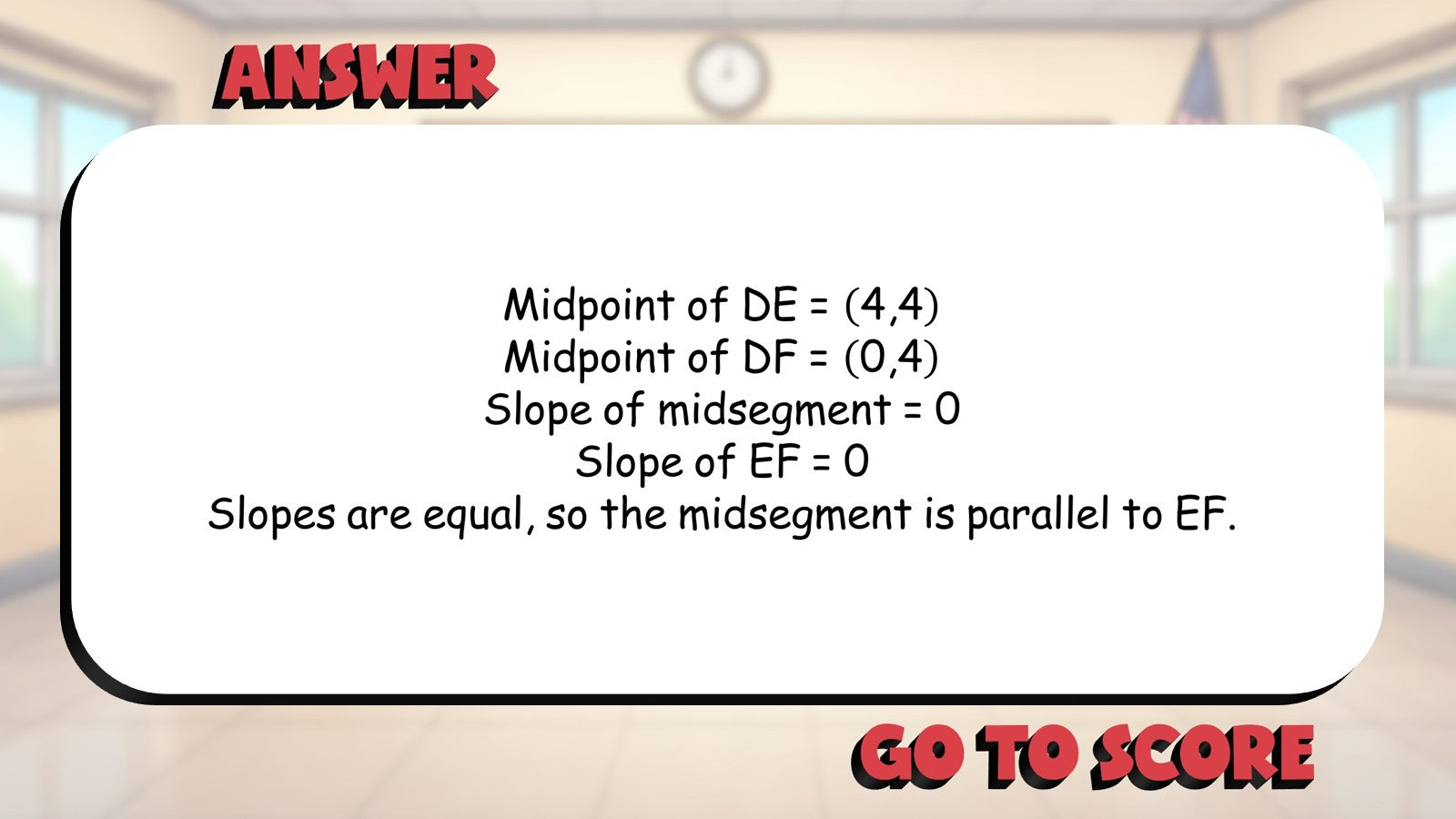 Prove Triangles Using Midpoint Formula BIG TERRIBLE GAME - Geometry Math Review