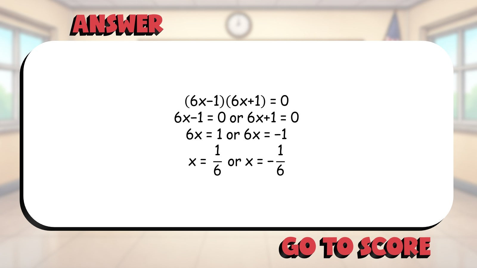 Solve Equations with Special Products BIG TERRIBLE GAME - No Prep Algebra 1