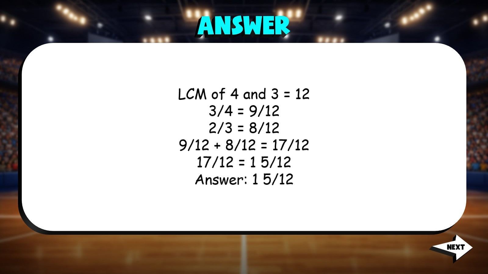 Adding Fractions TRASHKETBALL Math Game - No Prep Grade 6 Review Activity