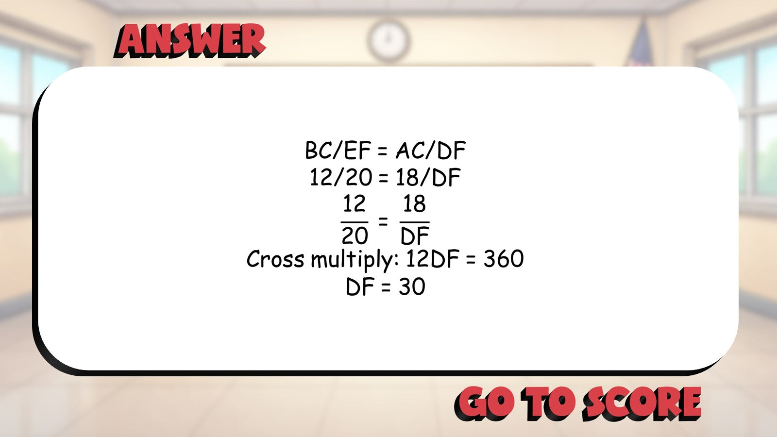 Applications of Triangle Similarity BIG TERRIBLE GAME - Geometry Math Review