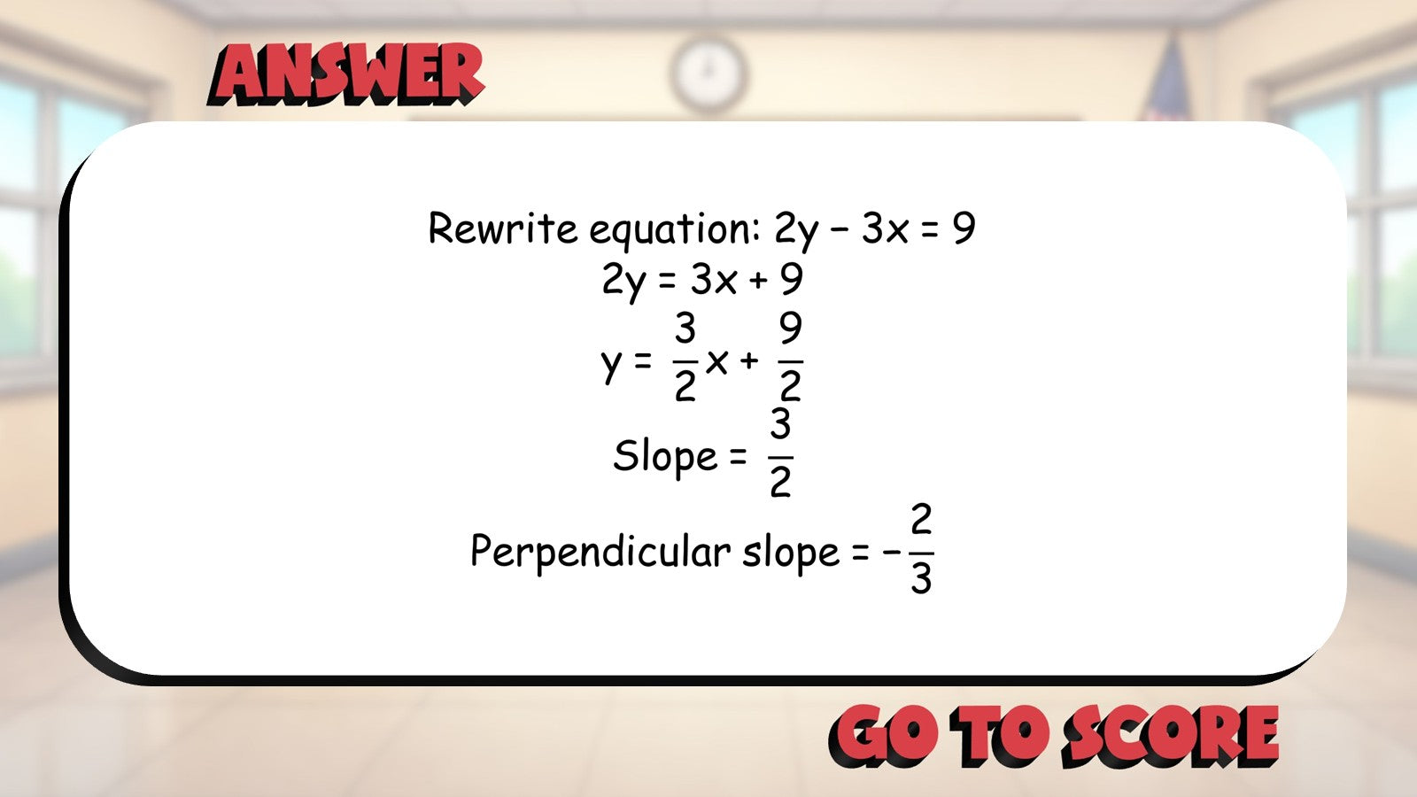 Slopes of Perpendicular Lines BIG TERRIBLE GAME - No Prep Geometry Math Review