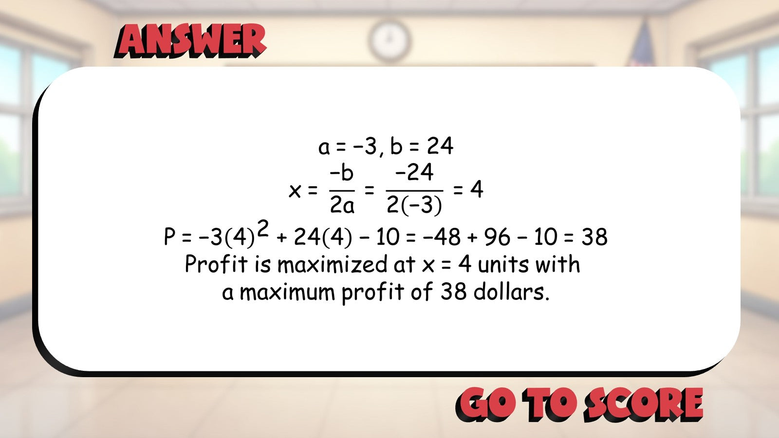 Quadratics & Optimization BIG TERRIBLE GAME - No Prep Algebra 2 Math Review