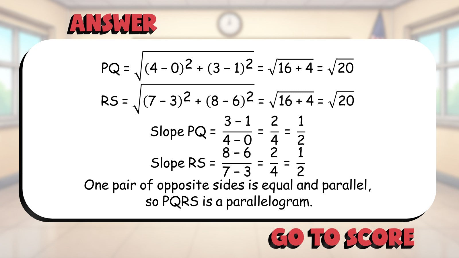 Conditions for Parallelograms BIG TERRIBLE GAME - No Prep Geometry Math Review