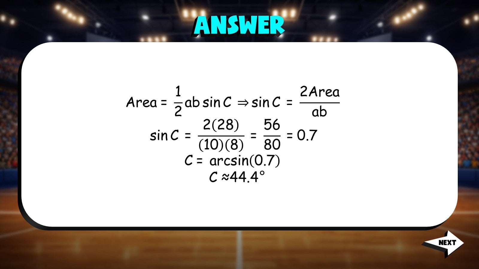 Area of Triangles TRASHKETBALL Math Game - No Prep Algebra 2 Review Activity