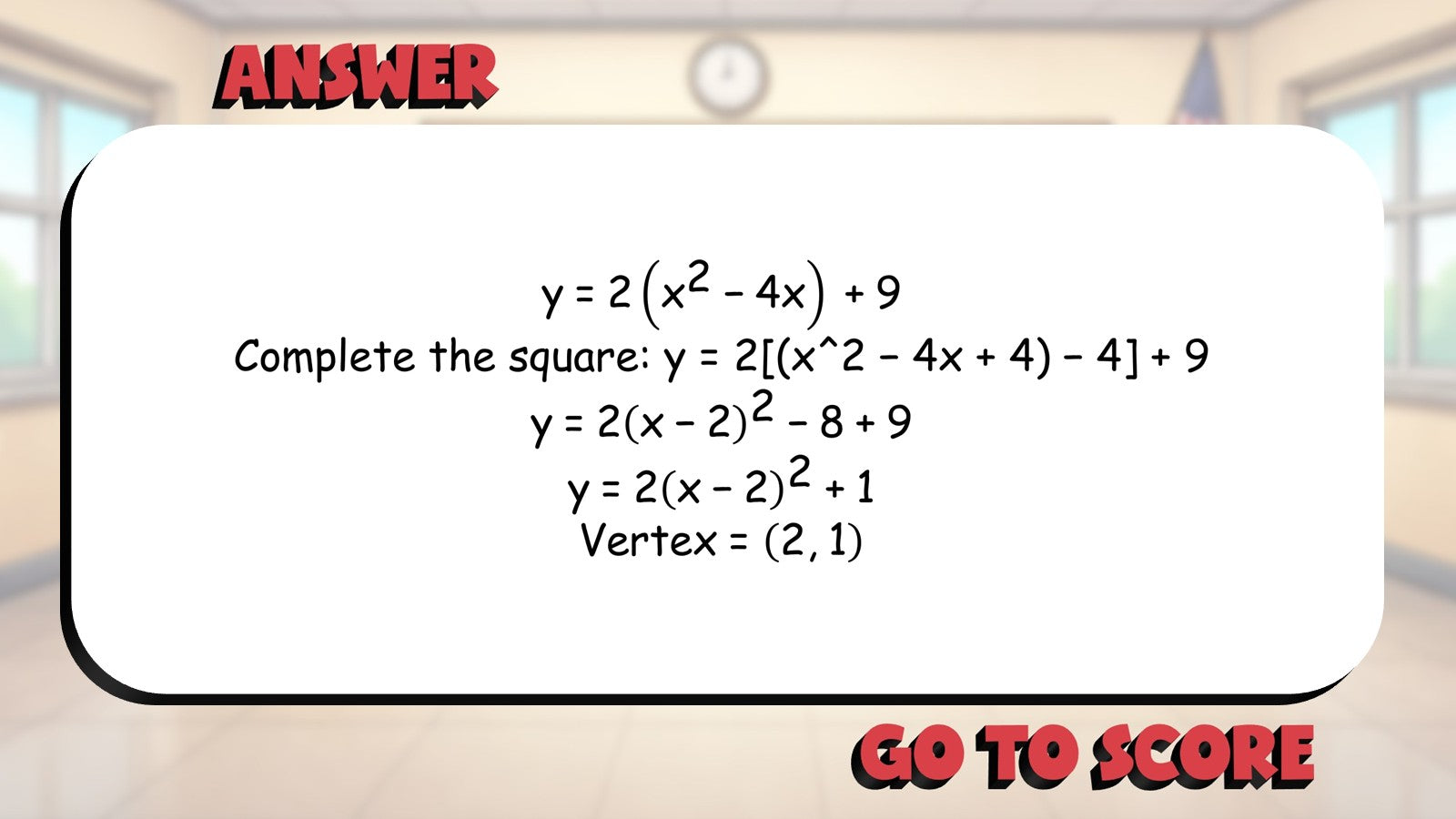 Equation of a Parabola BIG TERRIBLE GAME - No Prep Geometry Math Review Activity
