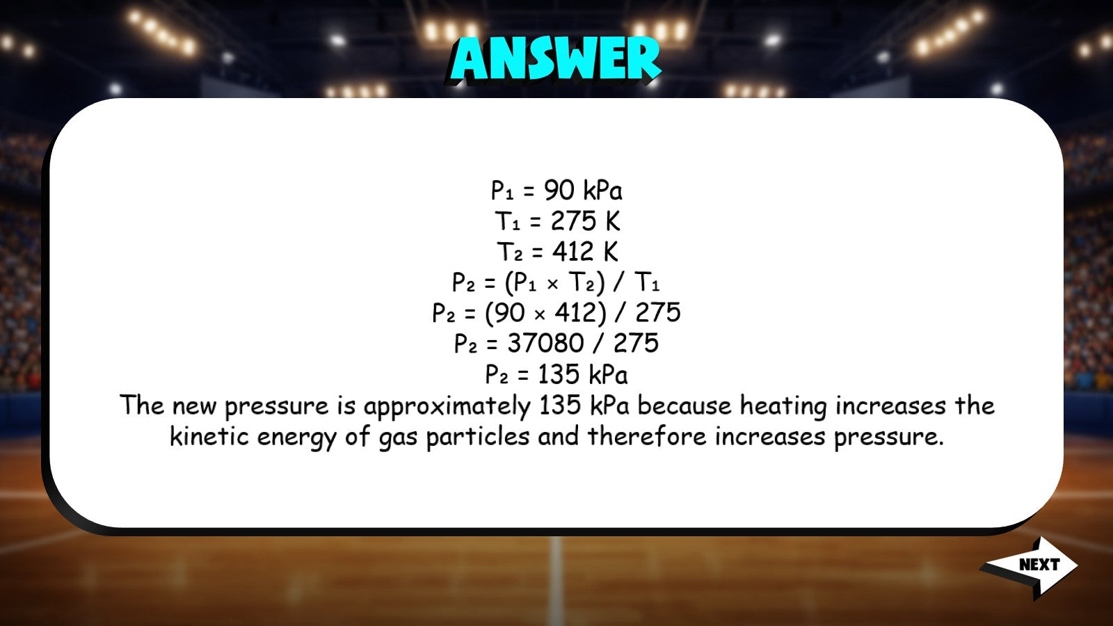 Gay Lussac’s Law Calculations TRASHKETBALL Science Game - No Prep Chemistry