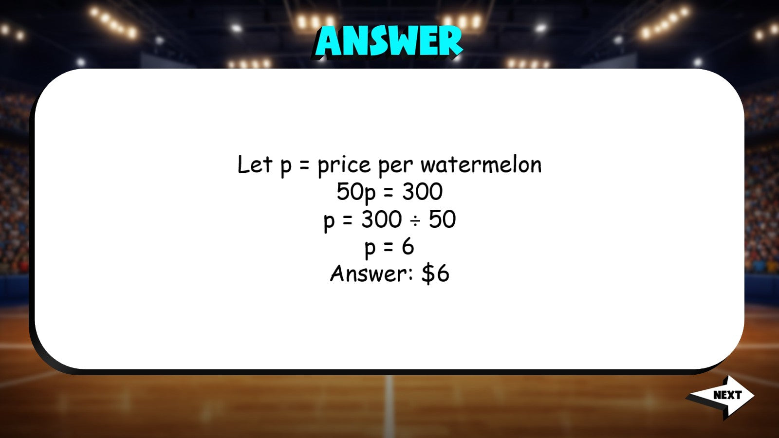 Linear Equation Word Problems TRASHKETBALL Math Game - No Prep Grade 8 Review