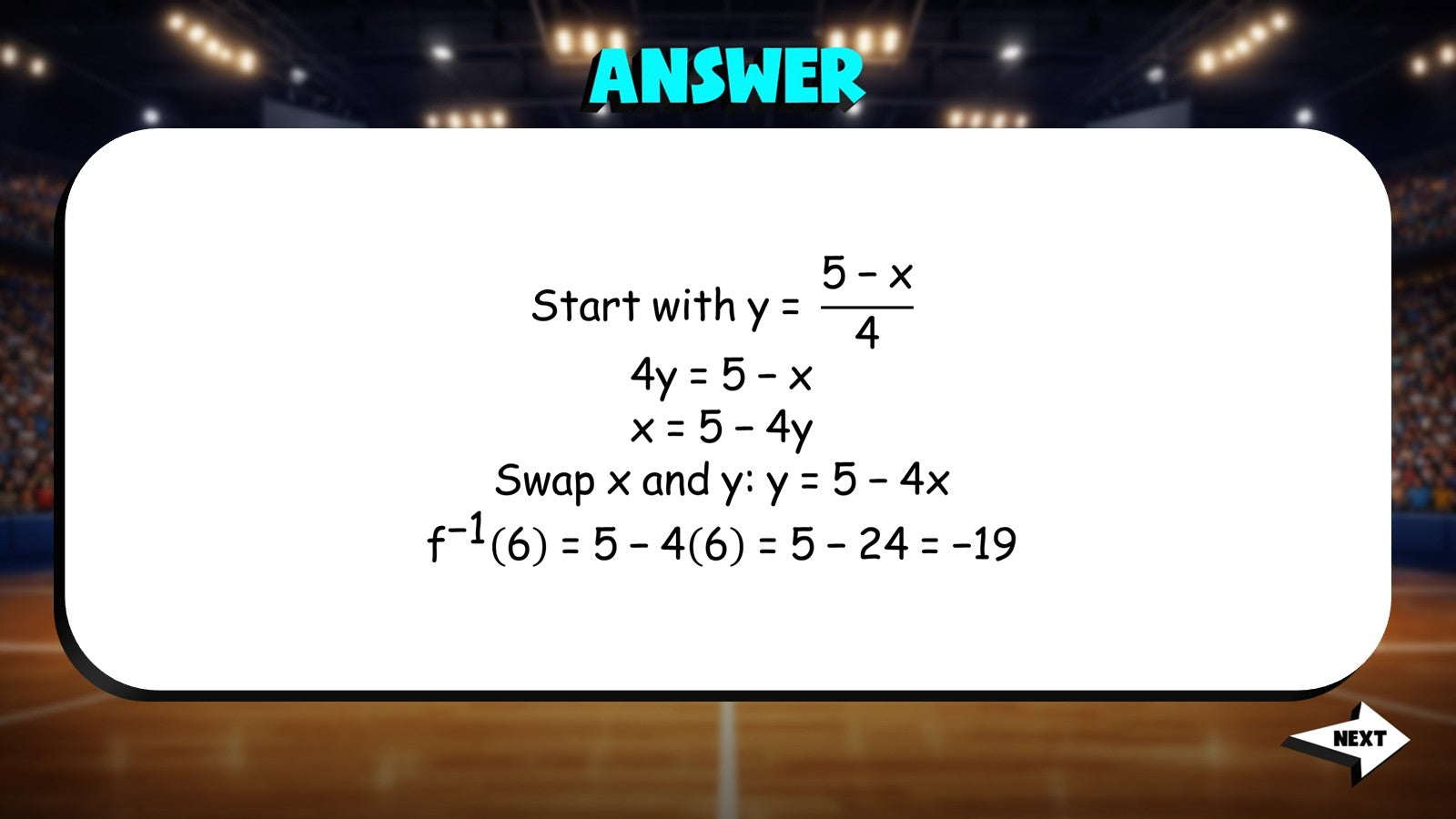 Inverse Function Definition TRASHKETBALL Math Game - No Prep Algebra 2 Review