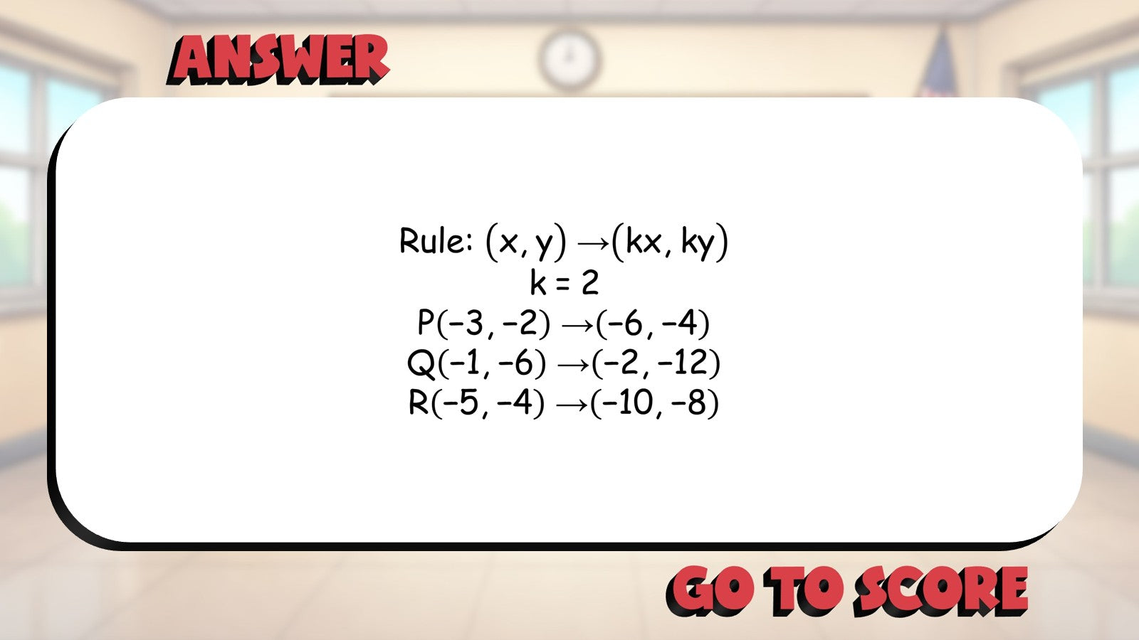 Similarity via Dilations BIG TERRIBLE GAME - No Prep Geometry Math Review