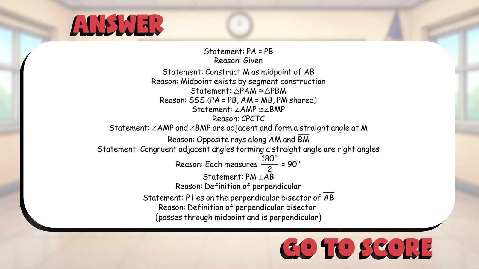 Two Column Proofs BIG TERRIBLE GAME - No Prep Geometry Math Review Activity