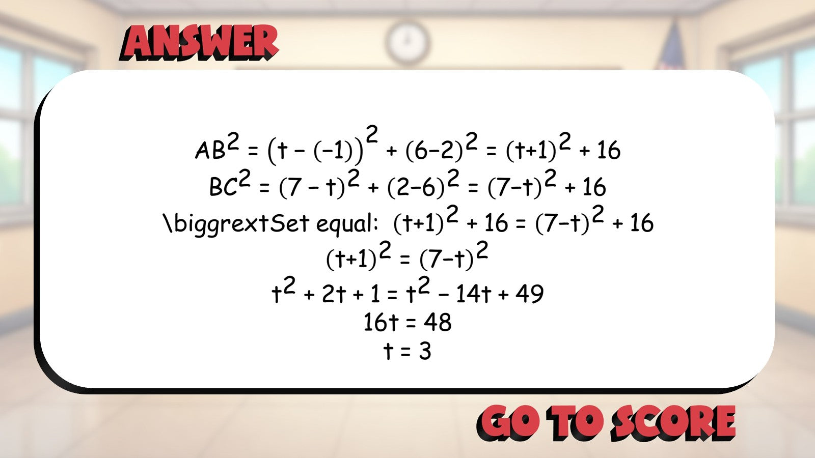 Prove Triangles Using Distance Formula BIG TERRIBLE GAME - Geometry Math Review