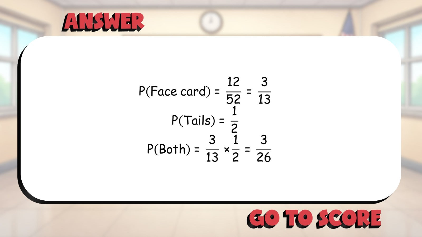 Independent Events BIG TERRIBLE GAME - No Prep Geometry Math Review Activity