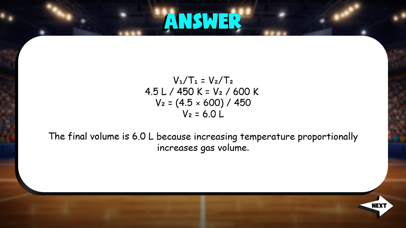 Volume–Temperature Relationship TRASHKETBALL Science Game - No Prep Chemistry
