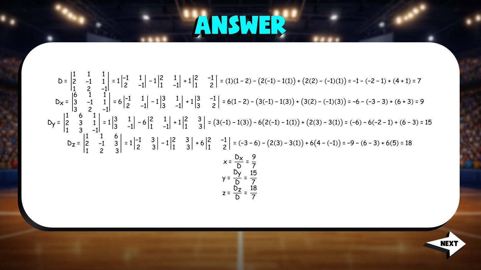Cramer's Rule TRASHKETBALL Math Game - No Prep Algebra 2 Review Activity