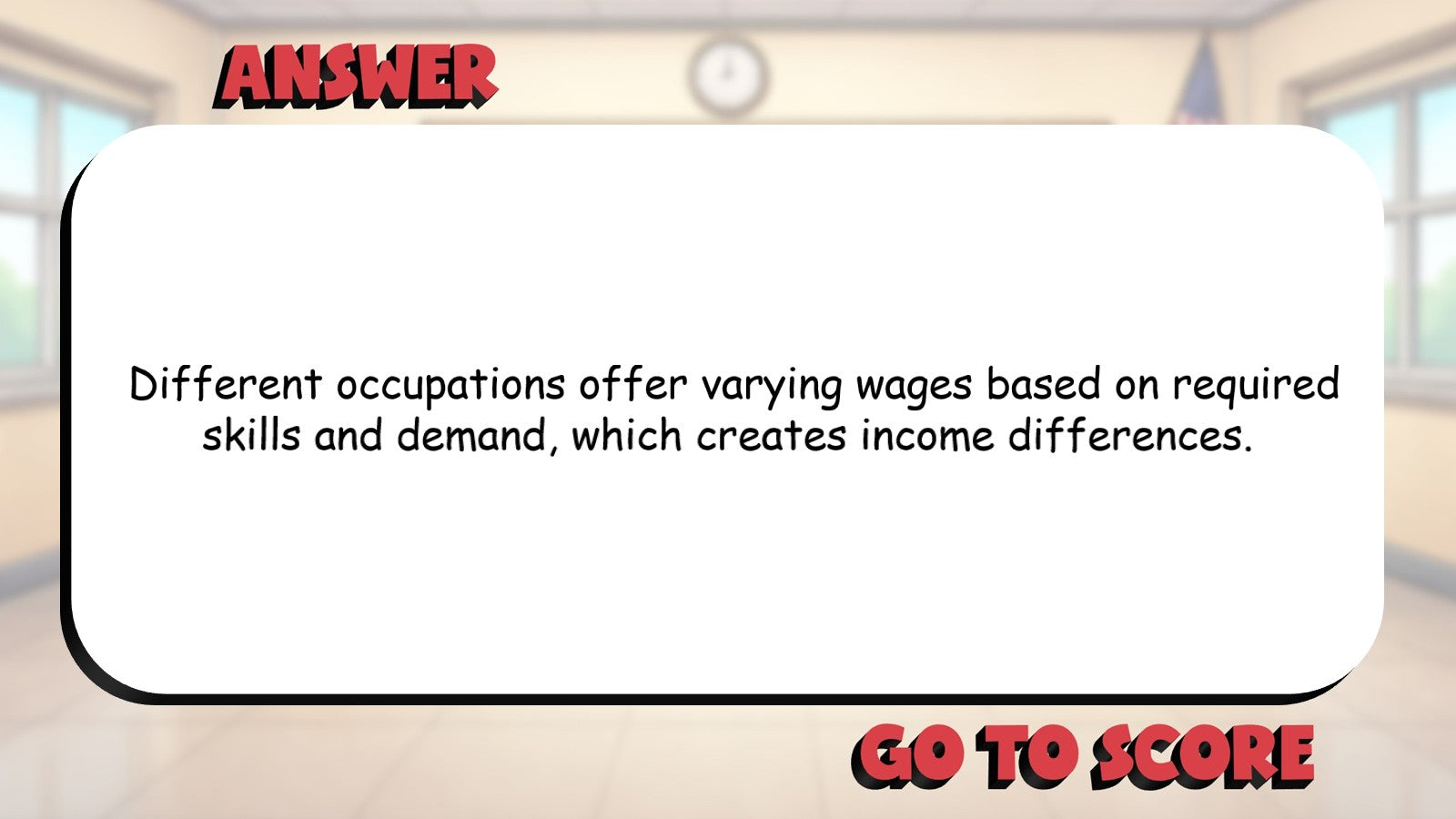 Causes of Income Differences BIG TERRIBLE GAME - No Prep Economics Review
