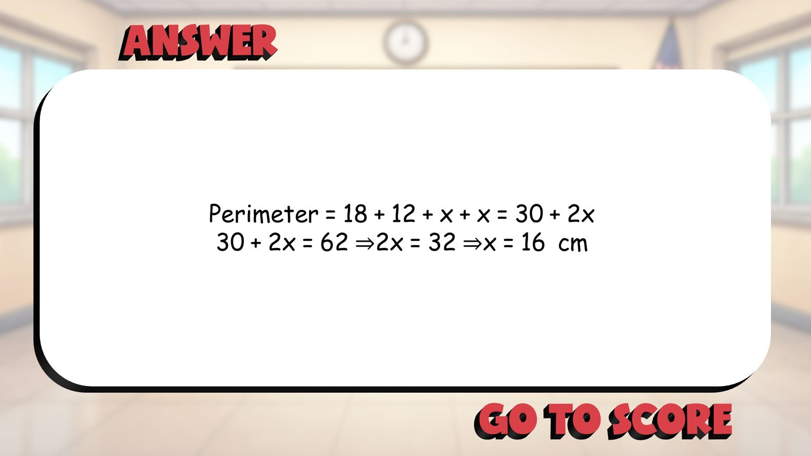 Perimeter of Polygons BIG TERRIBLE GAME - No Prep Geometry Math Review Activity