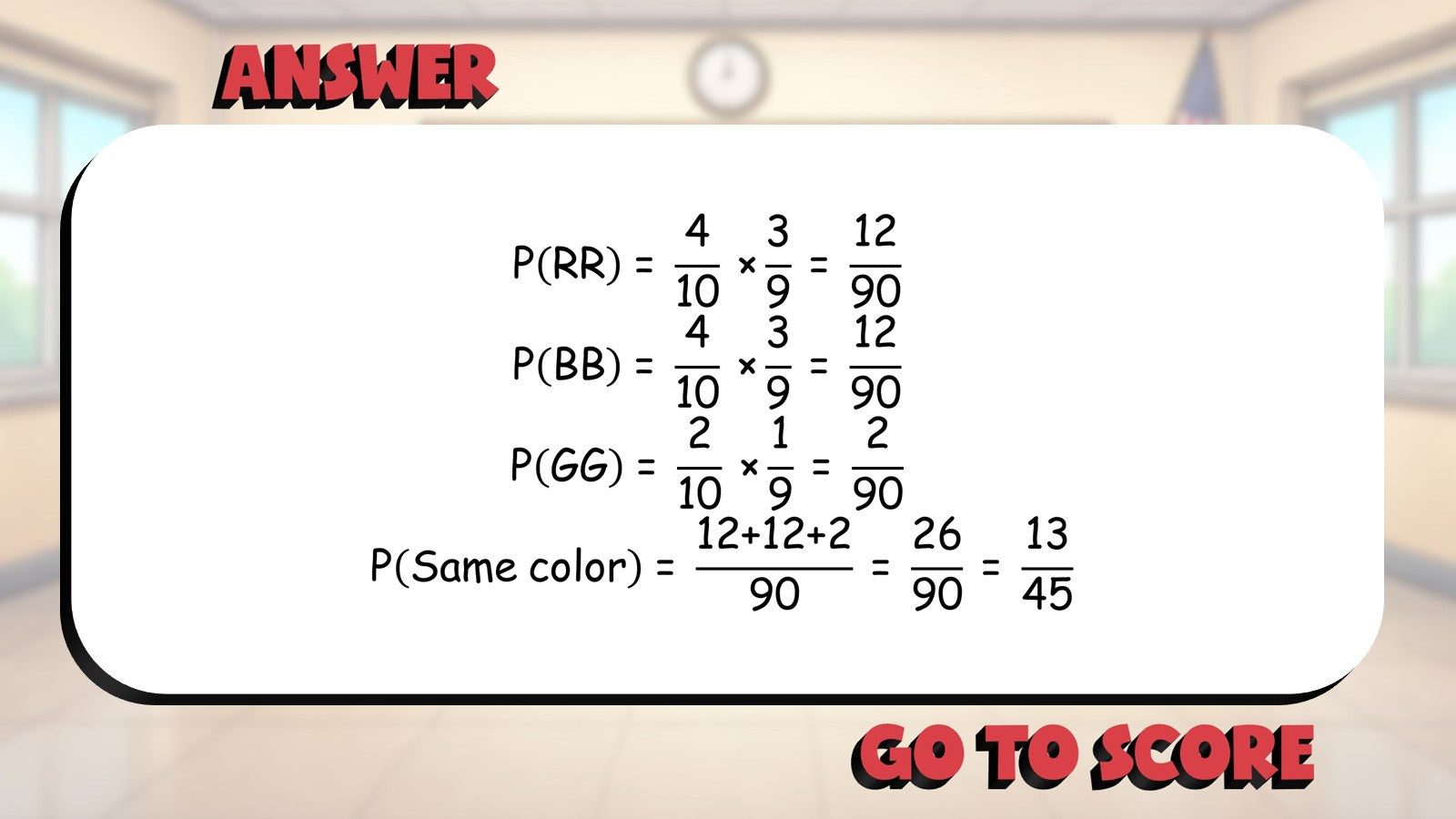 Dependent Events BIG TERRIBLE GAME - No Prep Geometry Math Review Activity