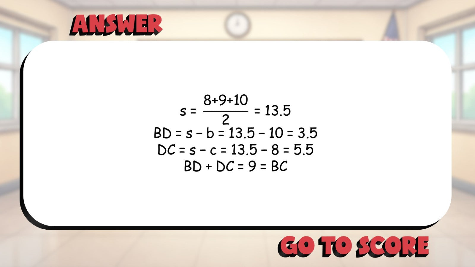 Triangle Incenter BIG TERRIBLE GAME - No Prep Geometry Math Review Activity