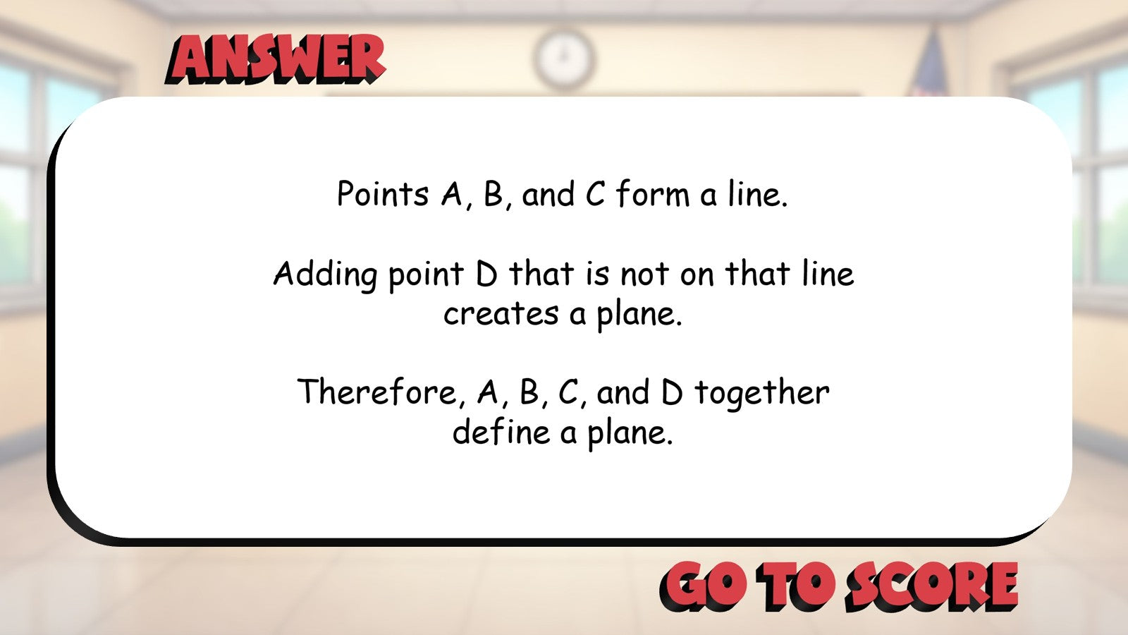 Undefined Terms and Basics BIG TERRIBLE GAME - No Prep Geometry Math Review
