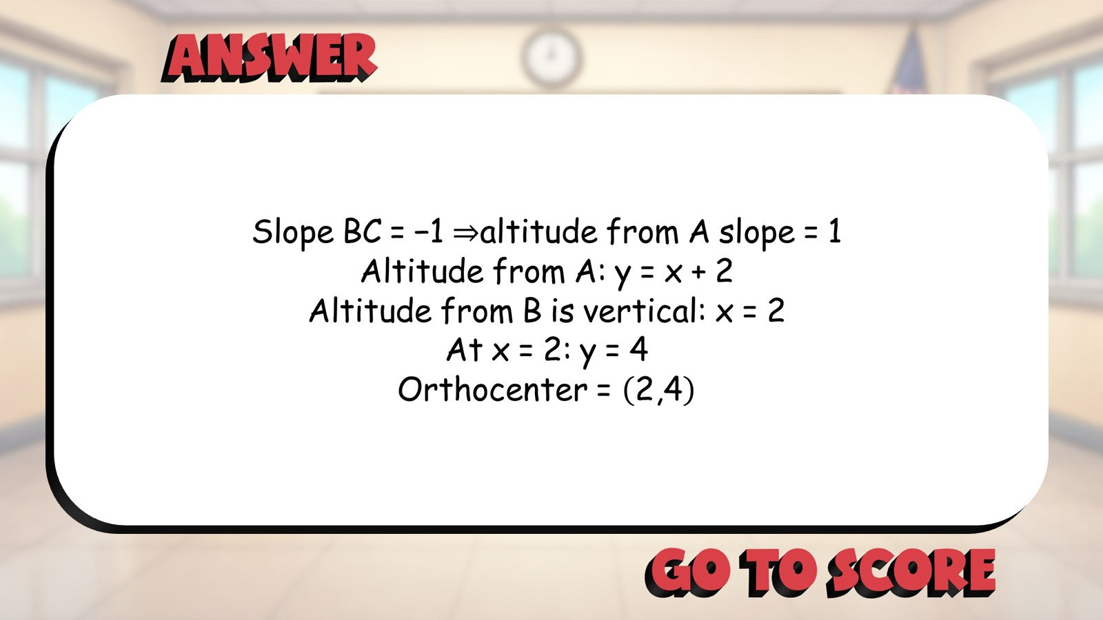 Triangle Orthocenter BIG TERRIBLE GAME - No Prep Geometry Math Review Activity
