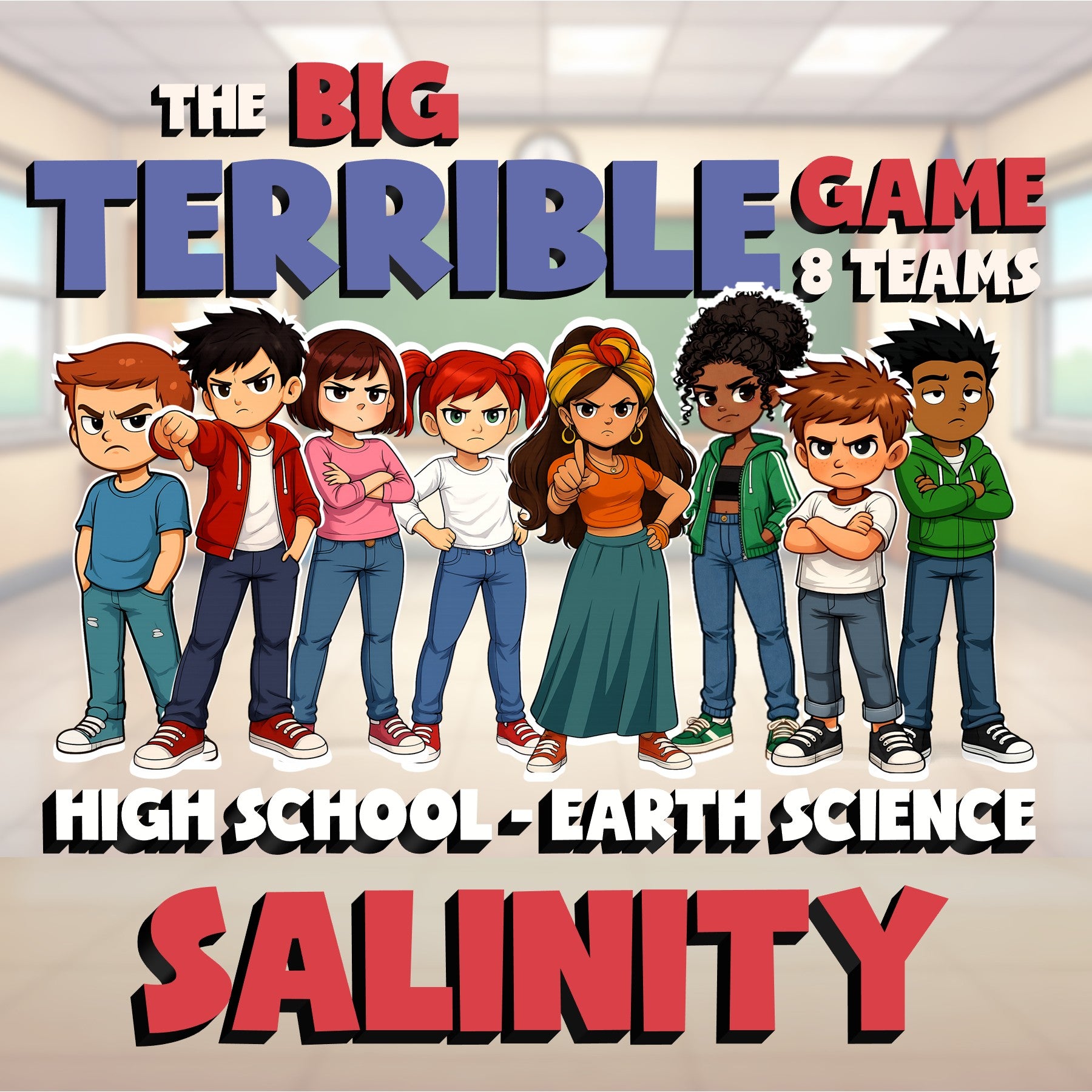 Salinity BIG TERRIBLE GAME - No Prep Earth Science Review Activity