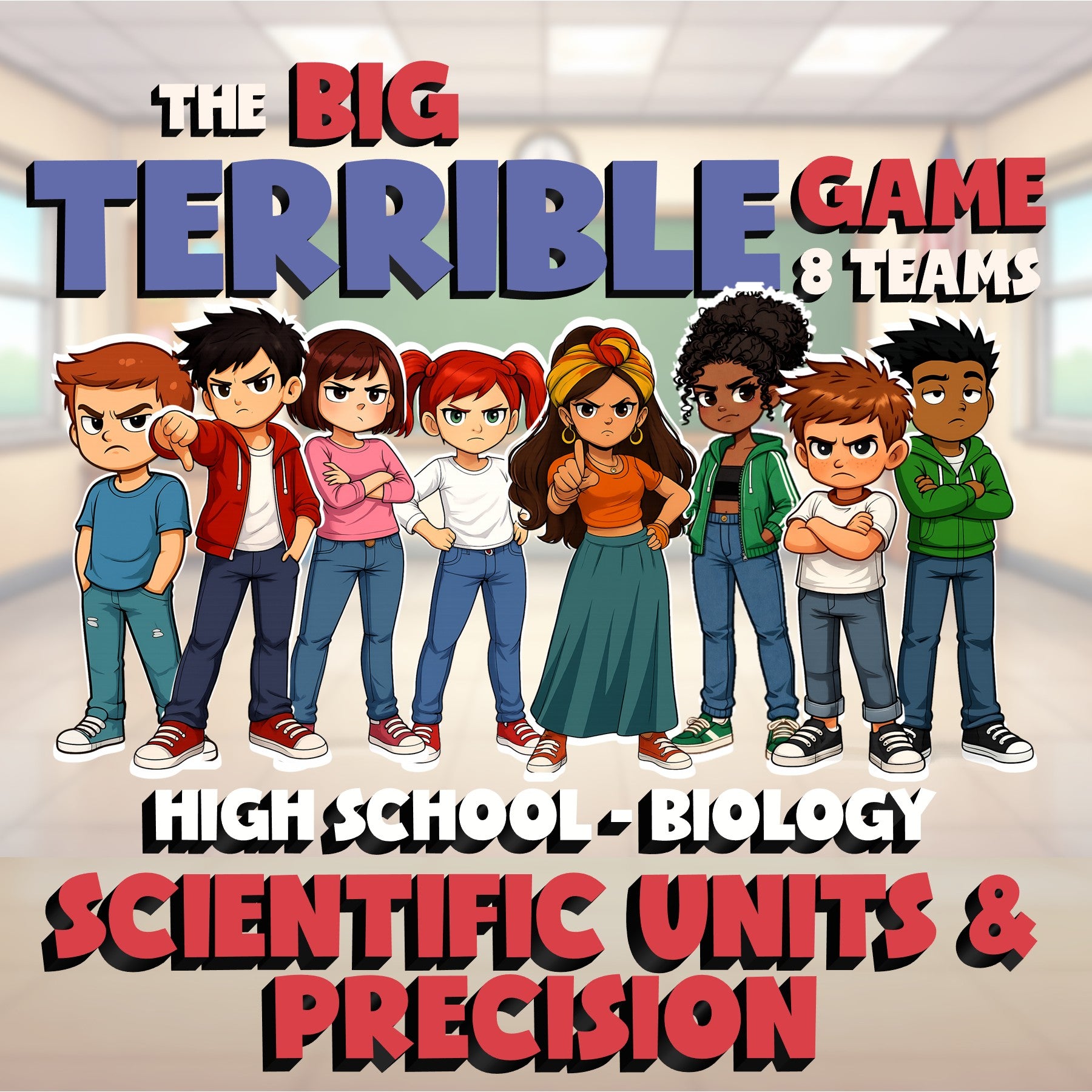 Scientific Units & Precision BIG TERRIBLE GAME - No Prep Biology Science Review