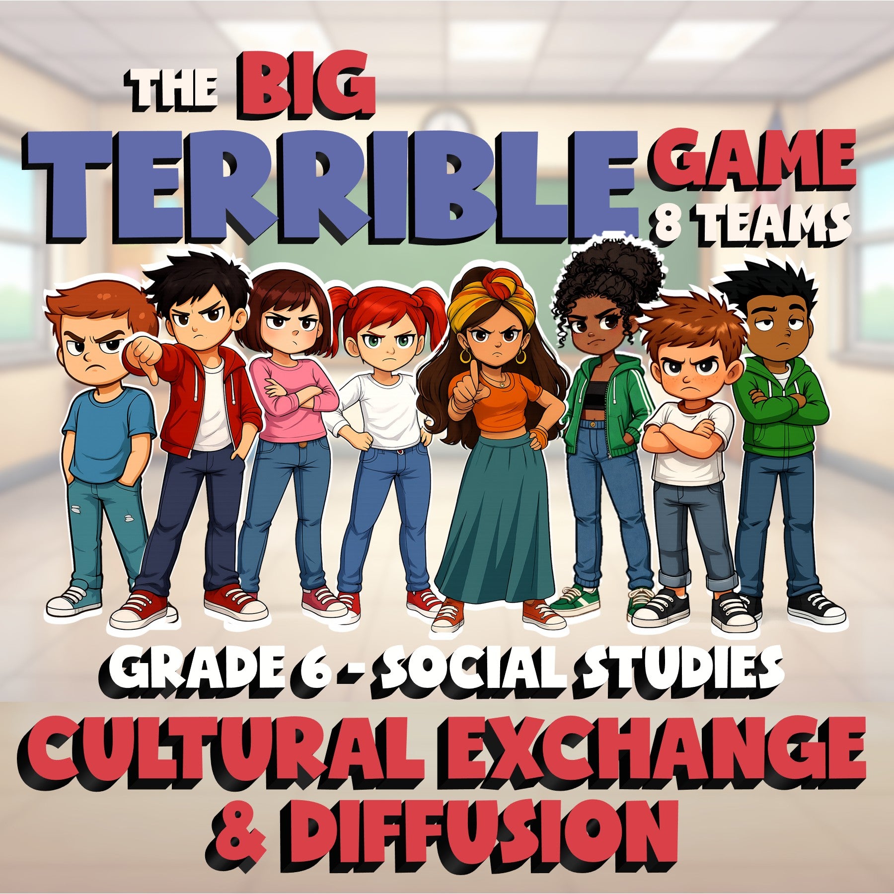 Cultural Exchange & Diffusion BIG TERRIBLE GAME - No Prep Grade 6 Socials Review