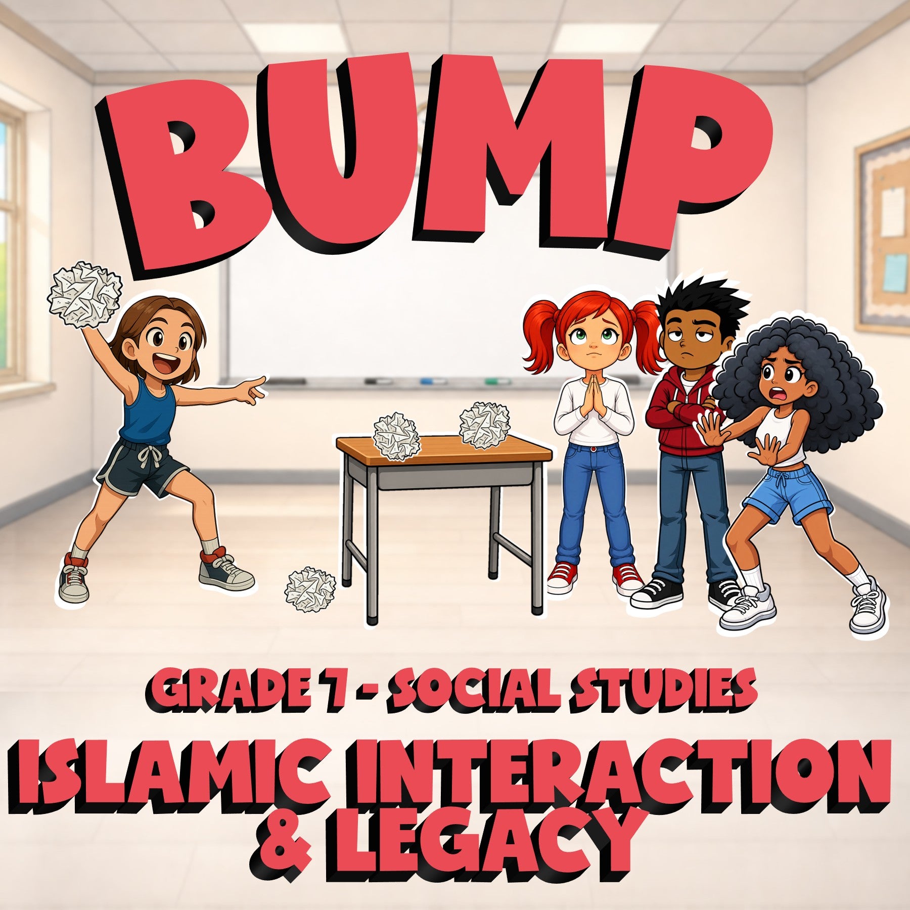 Islamic Interaction & Legacy BUMP Socials Game - No Prep Grade 7 Review Activity