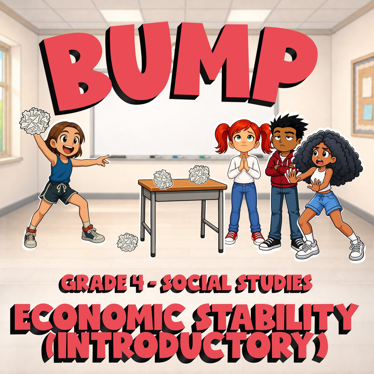 Economic Stability (Introductory) BUMP Socials Game - No Prep Grade 4 Review