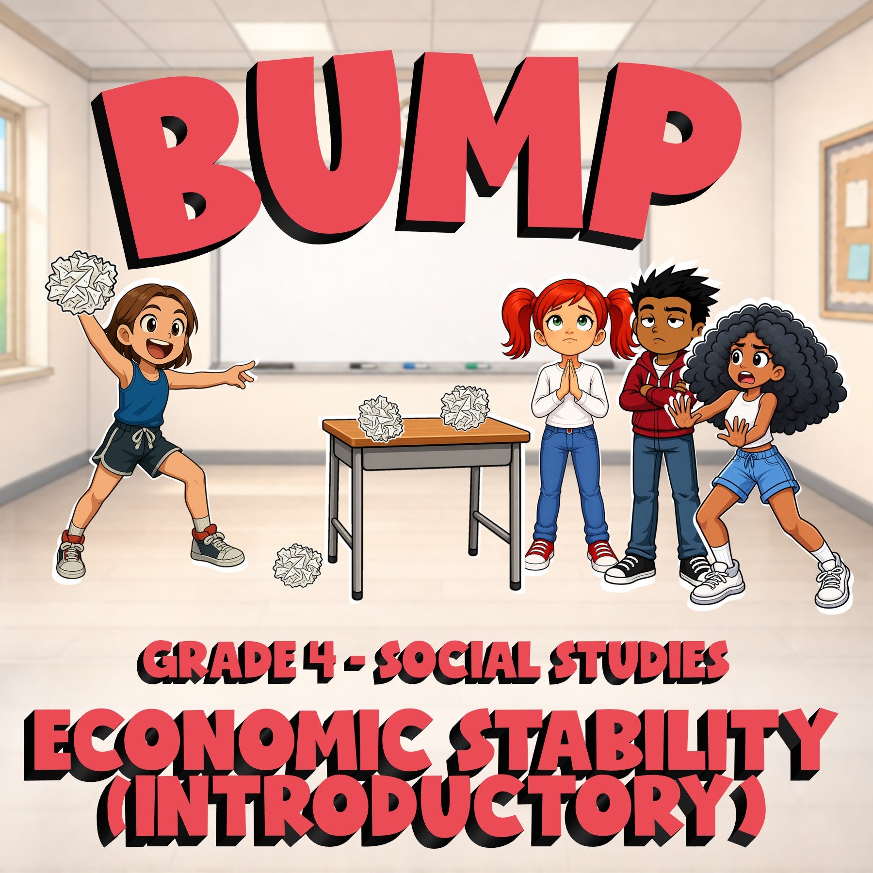 Economic Stability (Introductory) BUMP Socials Game - No Prep Grade 4 Review