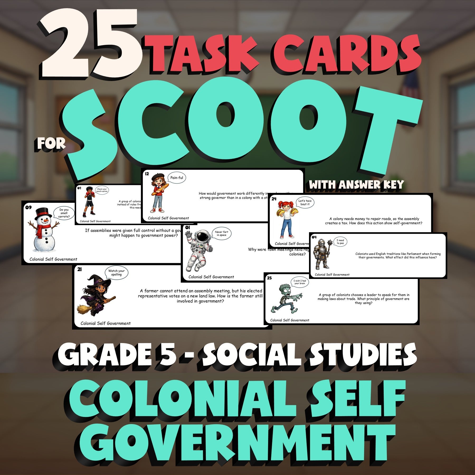 Colonial Self Government SCOOT TASK CARDS Socials Game - No Prep Grade 5 Review