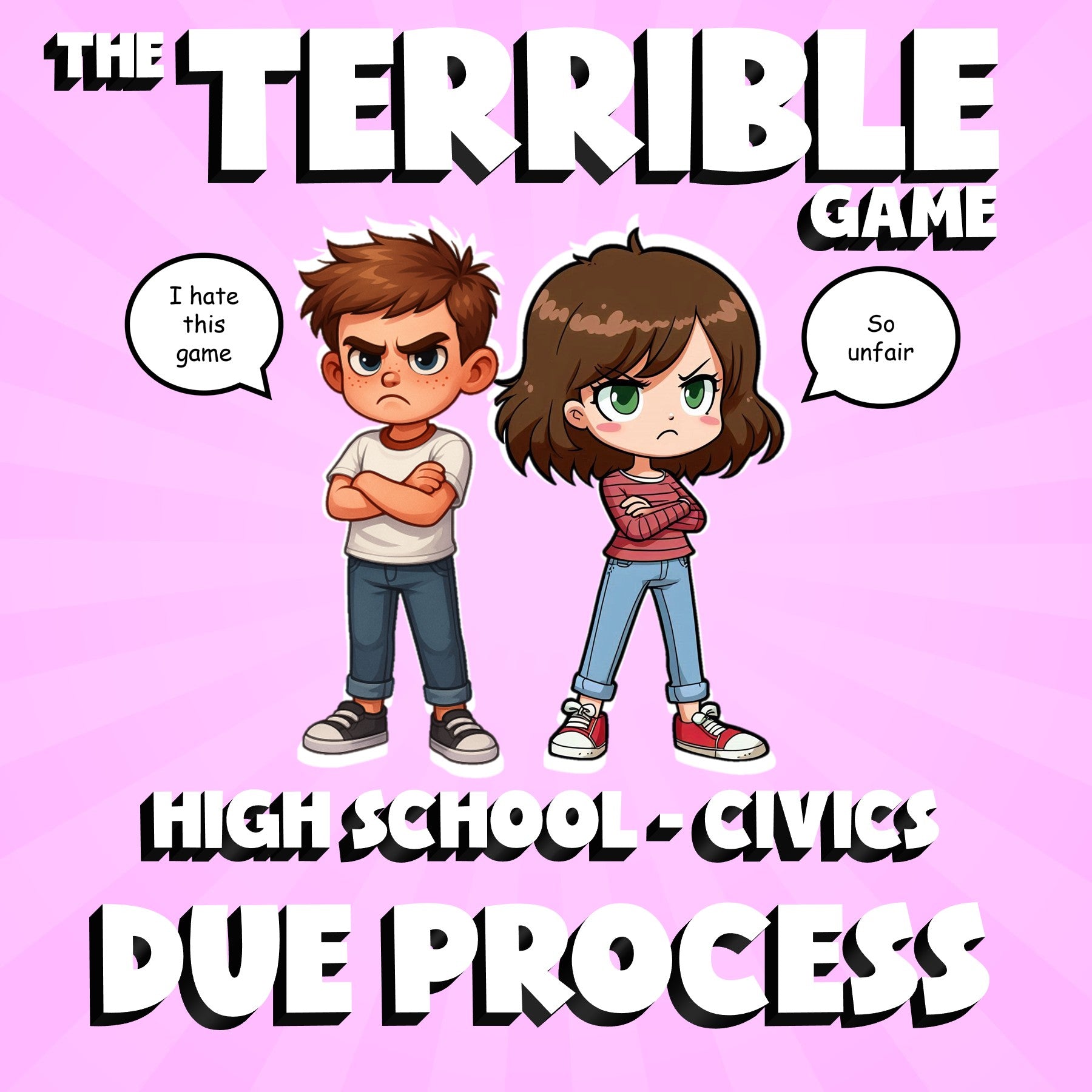 Due Process THE TERRIBLE GAME - No Prep Civics Review Activity